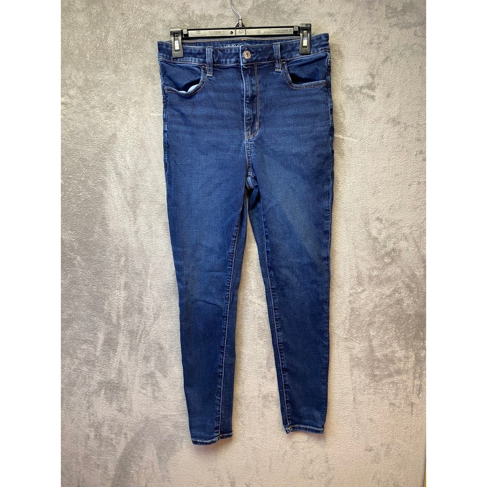 American Eagle Super High-Rise Jegging Dark Wash Next Level Stretch Size 8